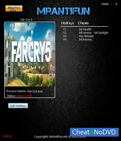 Far Cry 5  Trainer +5 v1.2.0 {MrAntiFun}