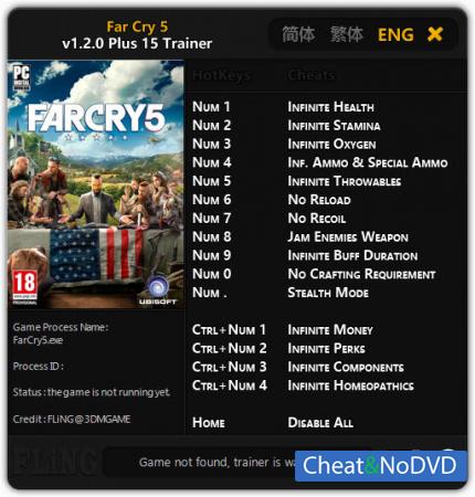 Far Cry 5  Trainer +15 v1.2.0 {FLiNG}