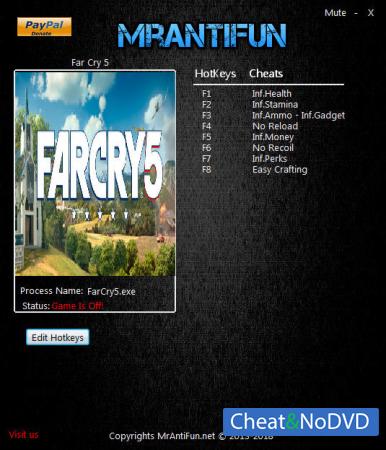 Far Cry 5  Trainer +9 v1.2.0 {MrAntiFun}