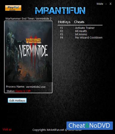 Warhammer: Vermintide 2  Trainer +3 v1.0.4.2 {MrAntiFun}