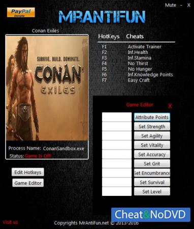 Conan Exiles  Trainer +15 v04.18.2018 {MrAntiFun}