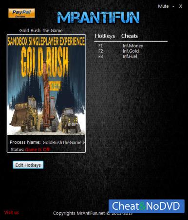 Gold Rush: The Game  Trainer +3 v1.3.8200 {MrAntiFun}