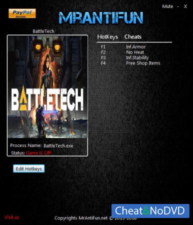 Battletech 2018  Trainer +4 v1.00 {MrAntiFun}