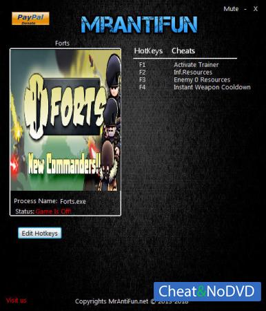 Forts  Trainer +3 v2018.05.08a {MrAntiFun}