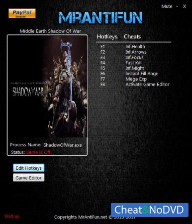 Middle-earth: Shadow of War  Trainer +9 v1.15 {MrAntiFun}