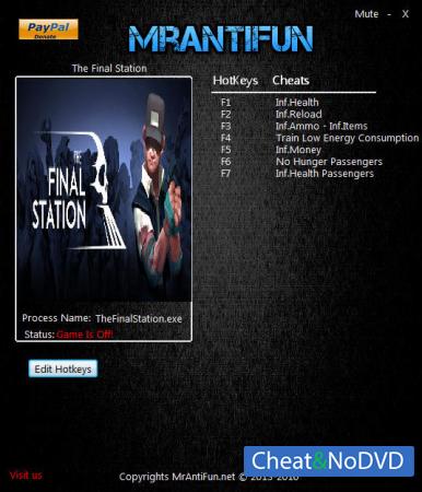 The Final Station  Trainer +8 v1.5.2  {MrAntiFun}