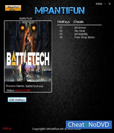 Battletech 2018  Trainer +4 v1.0.3 {MrAntiFun}