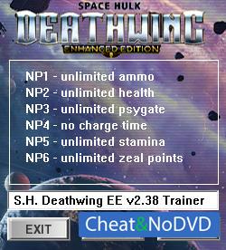 Space Hulk: Deathwing  Trainer +6 v2.38 {dRoLLe}