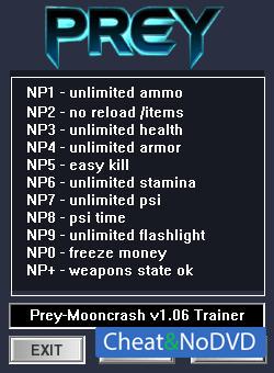 Prey 2017  Trainer +12 v1.06 Mooncrash {dR.oLLe}