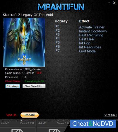 StarCraft 2: Legacy of the Void  Trainer +6 v4.3.2.65384 64Bit {MrAntiFun}