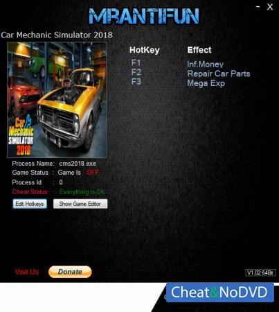 Car Mechanic Simulator 2018  Trainer +3 v1.5.20 {MrAntiFun}