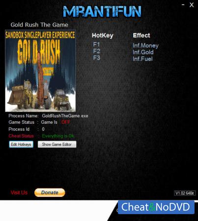 Gold Rush: The Game  Trainer +3 v1.4.1.8542 {MrAntiFun}