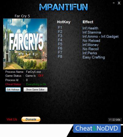 Far Cry 5  Trainer +9 v1.6 {MrAntiFun}