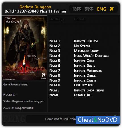 Darkest Dungeon  Trainer +11 Build 13287 - 23848 {FLiNG}