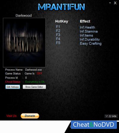 Darkwood  Trainer +5 v1.2 64bit {MrAntiFun}