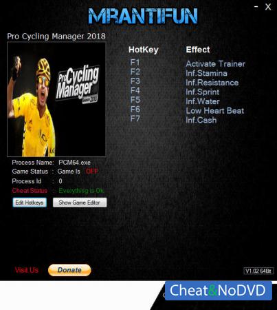 Pro Cycling Manager 2018  Trainer +6 v1.0.1.2 {MrAntiFun}