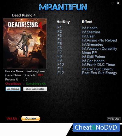 Dead Rising 4  Trainer +12 v1.04 Steam version {MrAntiFun}