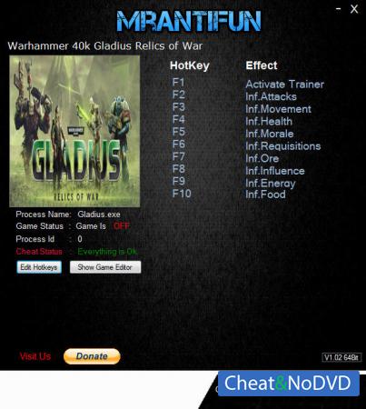 Warhammer 40.000: Gladius - Relics of War  Trainer +9 v1.0.1 {MrAntiFun} 