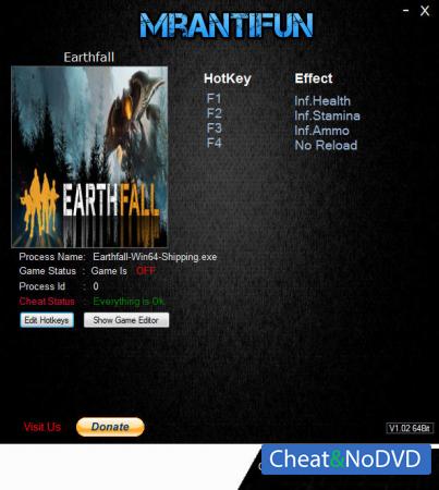 Earthfall  Trainer +4 v1.00 {MrAntiFun}