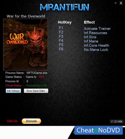 War for the Overworld  Trainer +5 v2.0.3f1 {MrAntiFun}