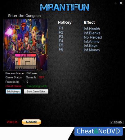 Enter the Gungeon  Trainer +6 v2.0.6 {MrAntiFun}