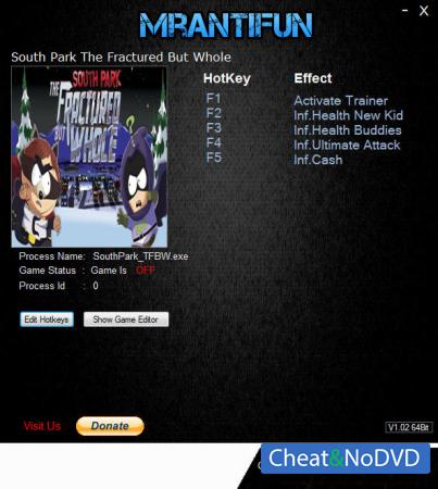 South Park: The Fractured but Whole  Trainer +4 v1.04 {MrAntiFun}