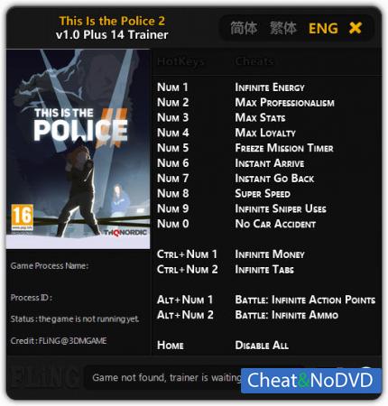 This Is the Police 2  Trainer +14 v1.0 {FLiNG} 