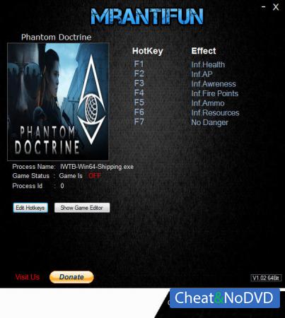 Phantom Doctrine  Trainer +7 v1.00 {MrAntiFun}