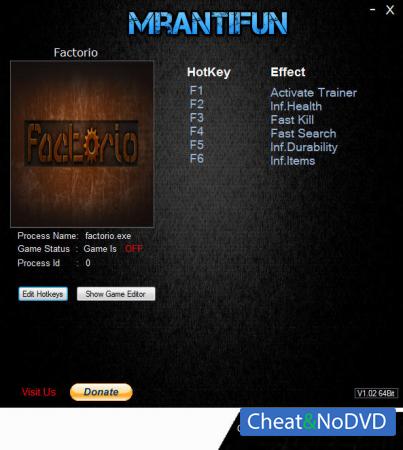 Factorio  Trainer +5 v0.16.51 {MrAntiFun}