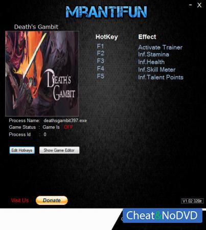 Death's Gambit  Trainer +4 v19.18.2018 {MrAntiFun}