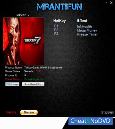 Tekken 7  Trainer +3 v1.14 {MrAntiFun}