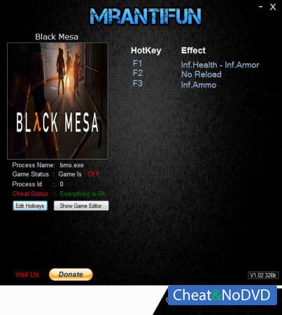 Black Mesa  Trainer +4 v1.02 {MrAntiFun}