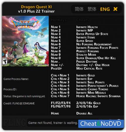 Dragon Quest XI: Echoes of an Elusive Age  Trainer +22 v1.0 {FLiNG}