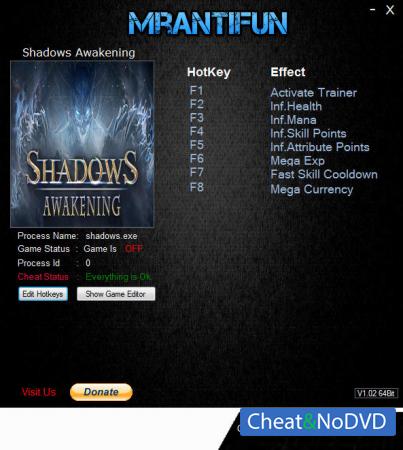 Shadows: Awakening  Trainer +7 v1.12 {MrAntiFun}