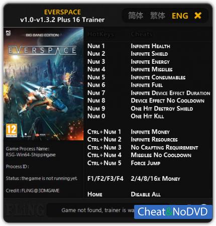 Everspace  Trainer +16 v1.3.2 {FLiNG}