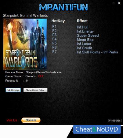 Starpoint Gemini Warlords  Trainer +8 v2.040.0 {MrAntiFun}