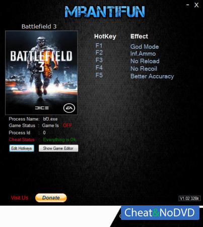 Battlefield 3  Trainer +5 v29.09.2018 {MrAntiFun}