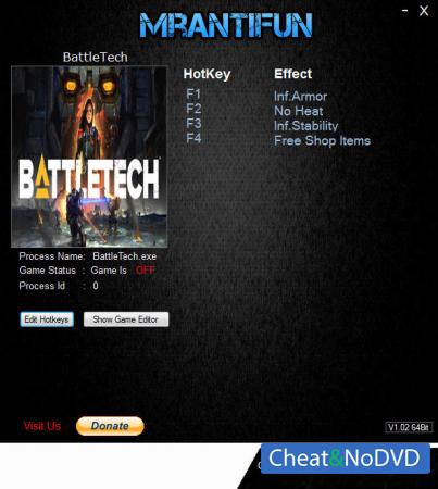 Battletech 2018  Trainer +4 v1.2.1 {MrAntiFun}