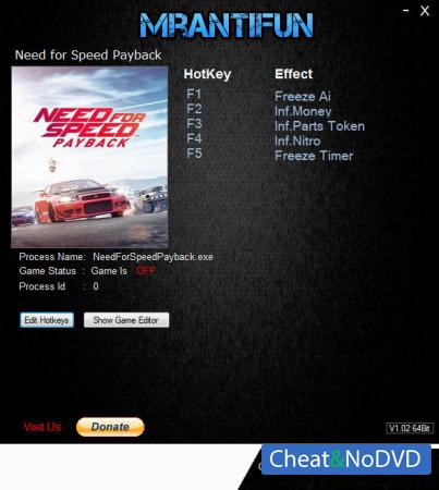 Need for Speed: Payback  Trainer +5 v28.09.2018 {MrAntiFun}