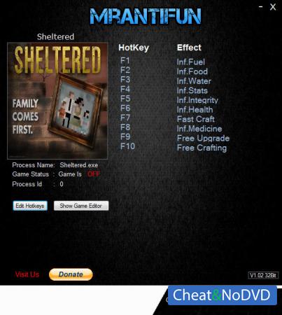 Sheltered  Trainer +12 v1.8 {MrAntiFun}