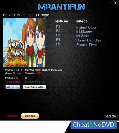 Harvest Moon: Light of Hope  Trainer +5 v2.00 {MrAntiFun}