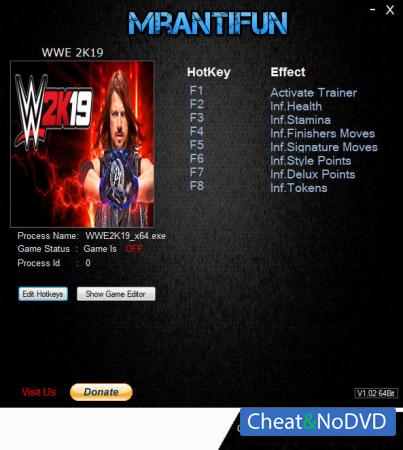 WWE 2K19  Trainer +7 v07.10.2018 {MrAntiFun}