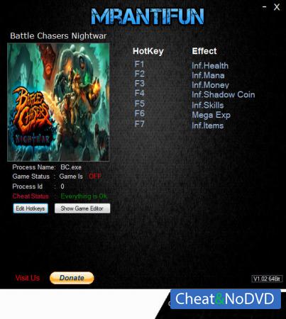 Battle Chasers: Nightwar  Trainer +7 v24034 {MrAntiFun}