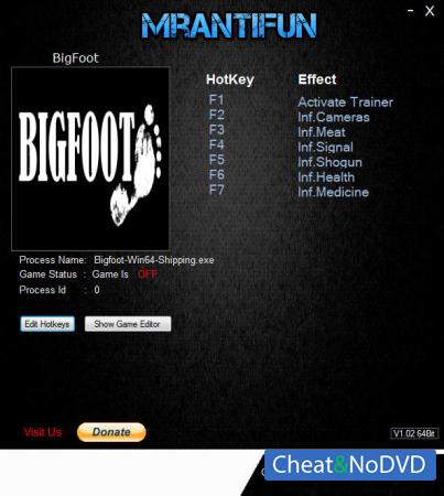 BIGFOOT  Trainer +6 v2.0B {MrAntiFun}