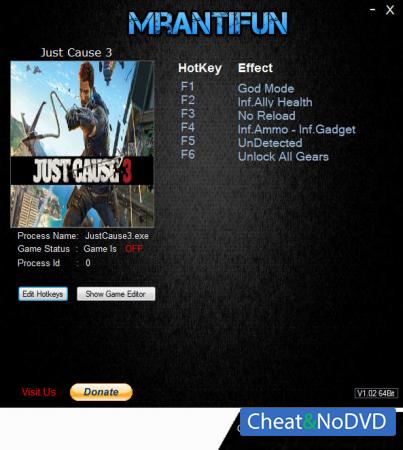 Just Cause 3  Trainer +7 v10.17.2018 {MrAntiFun}