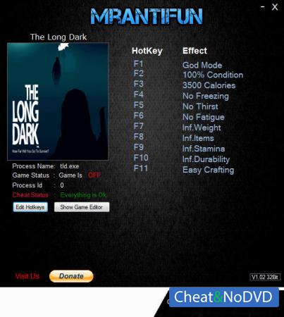 The Long Dark  Trainer +12 v1.37 {MrAntiFun}