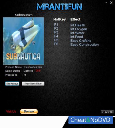 Subnautica  Trainer +6 Build 61056 {MrAntiFun}