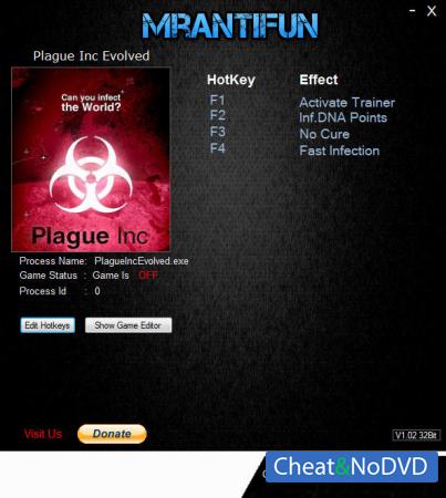 Plague Inc. Evolved  Trainer +3 v1.16.3 {MrAntiFun}