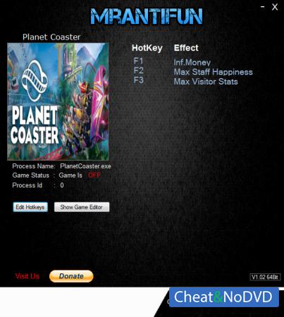 Planet Coaster  Trainer +3 v1.8.2 {MrAntiFun}