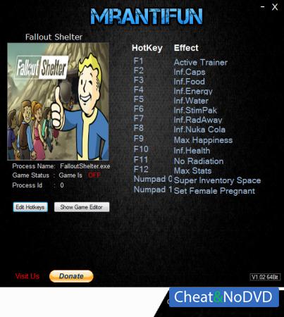 Fallout Shelter  Trainer +13 v1.13.13 {MrAntiFun}